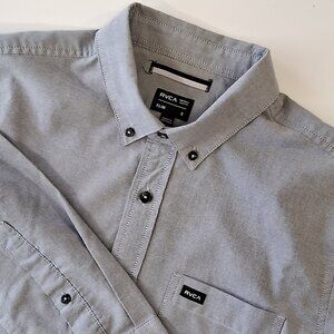 RVCA Long Sleeve Oxford Shirt Slim Fit
